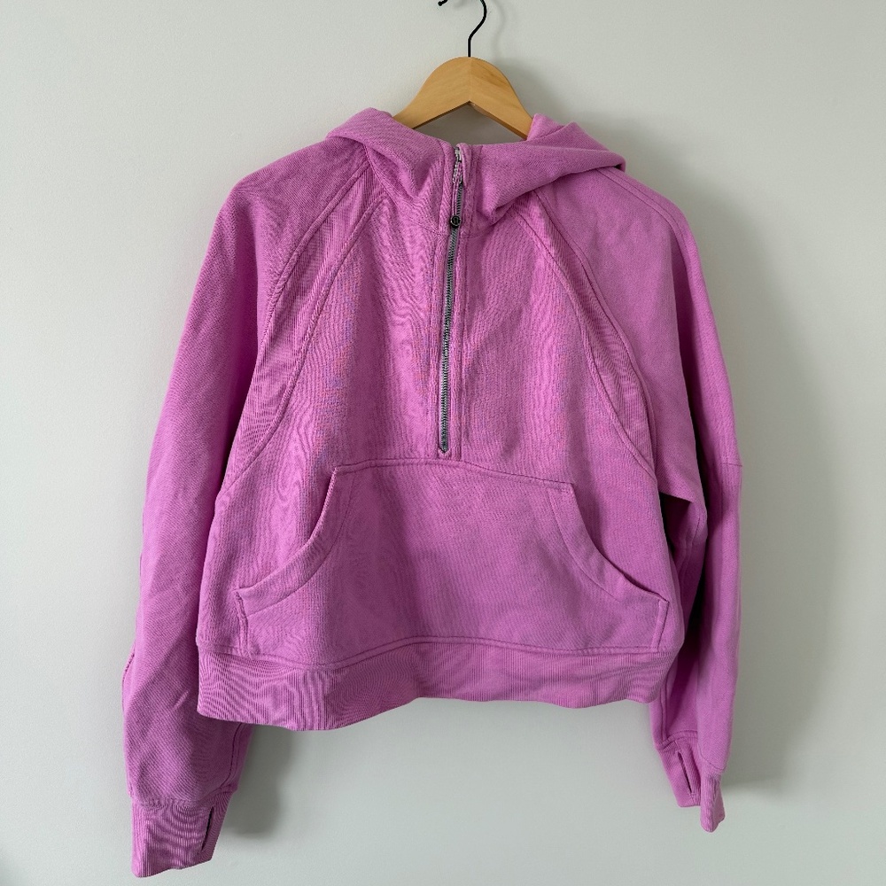 LULULEMON | Pink Scuba Oversized Half Zip Hoodie (size M/L) - Picture 5 of 7